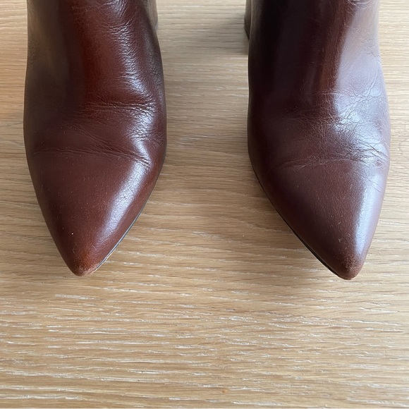 Vince Camuto Brown Leather Ankle Booties - Picture 3 of 6